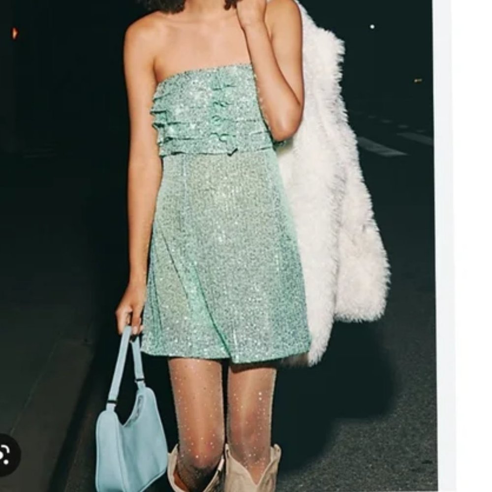 Free People Frida Ruffle Mini Dress